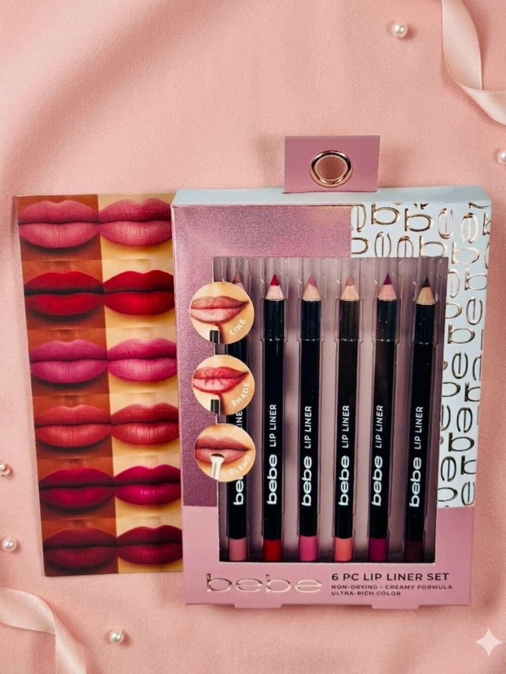 bebe 6 piece lip liner set